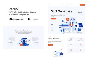 Download Analog - SEO & Digital Marketing Agency Elementor Template Kit
