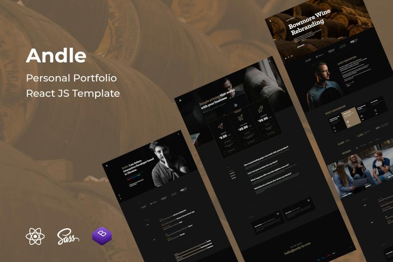 Andle - Personal Portfolio React JS Template Personal Portfolio React ...