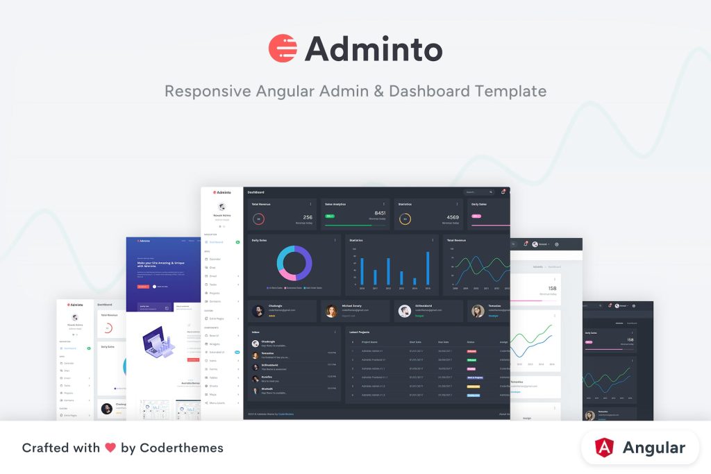 Angular Admin & Dashboard Template - Adminto Adminto is a fully ...