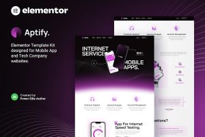 Download Aptify – Mobile App Landing Page & Tech Company Elementor Template Kit