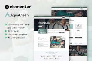 Download AquaClean - Car Washing & Cleaning Services Elementor Template Kit