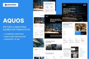 Download Aquos - Factory & Industrial Elementor Pro Template Kit