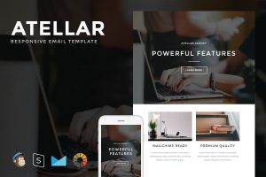 Download Atellar - Responsive Email + StampReady Builder Atellar is clean and modern email template is awesome design for your corporate and business email.