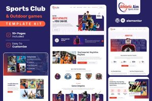 Download Athletic Aim – Sports Club & Outdoor Games Elementor Template Kit