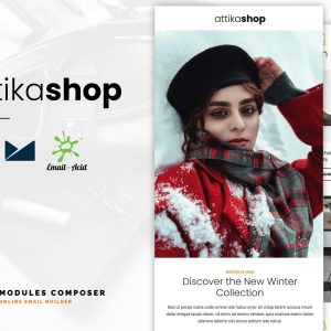 Download Attika - E-commerce Responsive Email Template Create beautiful responsive e-mail templates for promoting your e-shop, business & services