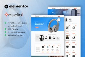 Download AudioPlus - Audio Store WooCommerce Elementor Template Kit