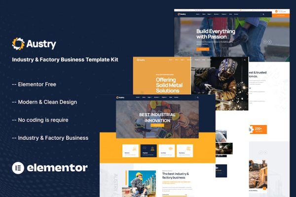 Download Austry - Industry & Factory Business Elementor Template Kit