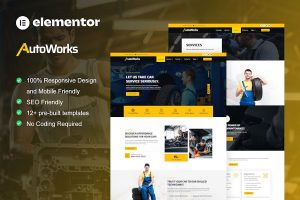 Download AutoWorks - Car Repair & Auto Services Elementor Template Kit
