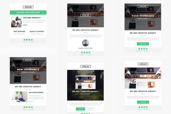 Download Avalan - Responsive Email + StampReady Builder Avalan is clean and modern email template is awesome design for your corporate and business email.