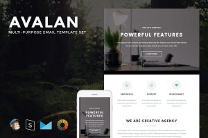 Download Avalan - Responsive Email + StampReady Builder Avalan is clean and modern email template is awesome design for your corporate and business email.