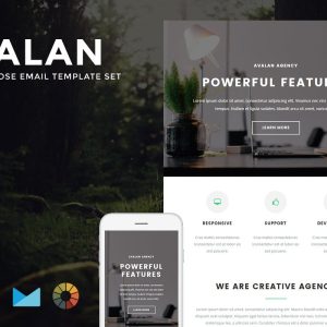 Download Avalan - Responsive Email + StampReady Builder Avalan is clean and modern email template is awesome design for your corporate and business email.