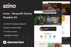 Download Azino - Nonprofit Charity Elementor Template Kit