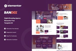 Download Bandee - Digital Branding Agency Elementor Template Kit