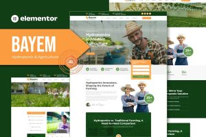 Download Bayem - Hydroponic & Agriculture Elementor Template Kit