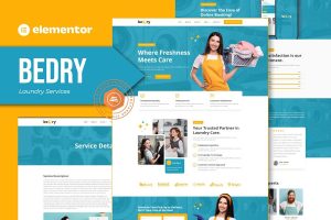 Download Bedry - Laundry Services Elementor Pro Template Kit