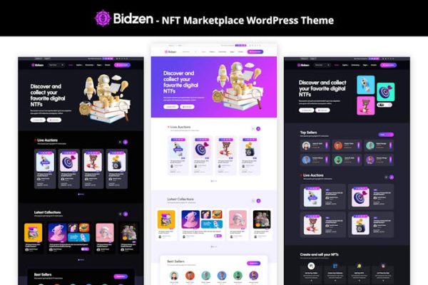 Download Bidzen - NFT Marketplace WordPress Theme