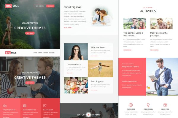 Download Big Mail - Responsive E-mail Template Big Mail - Responsive Email Template is a Modern and Clean Design.