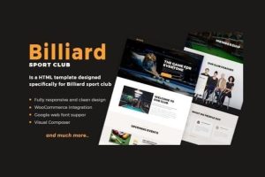 Download Billiard - Creative Sporting WordPress Theme