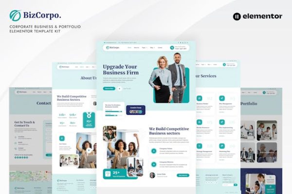 Download Bizcorpo - Corporate Business & Portfolio Elementor Template Kit