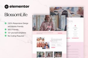 Download BlossomLife - Woman Life Coach & Consulting Elementor Template Kit