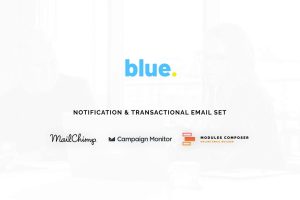 Download Blue - Notification Email Templates Blue - Notification & Transactional Email Templates with Online Builder