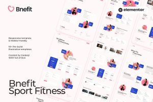 Download Bnefit - Gym & Fitness Center Elementor Template Kit