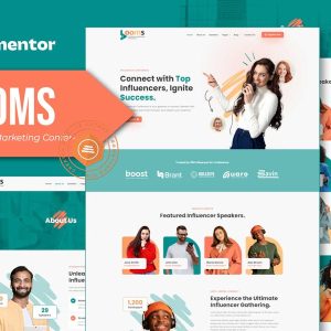 Download Booms - Influencer Marketing Conference Elementor Template Kit