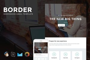 Download Border - Responsive Email + StampReady Builder Border is clean and modern email template is awesome design for your corporate and business email.