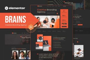 Download Brains - Creative Branding Agency Elementor Template Kit