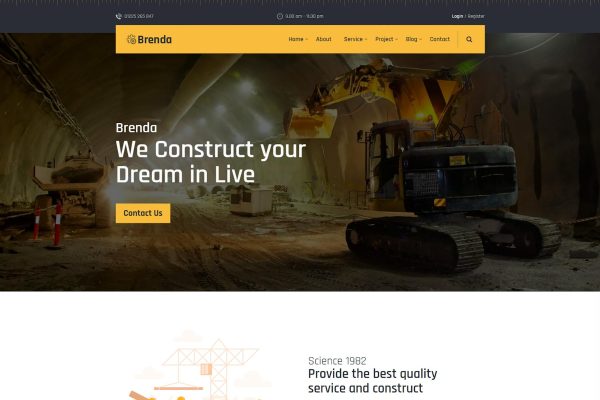 Download Brenda – Construction HTML5 Template Brenda – Construction HTML Template is a stunning HTML template