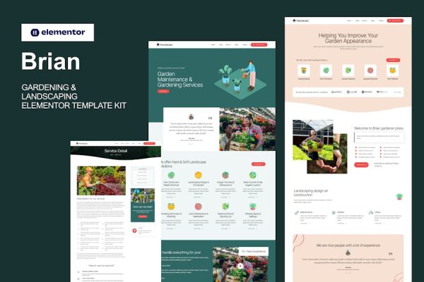 Download Brian - Gardening & Landscaping Elementor Template Kit