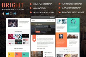 Download Bright - Multipurpose Responsive Email Template Best marketing email template to get more leads