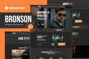 Download Bronson - Bodyguards & Security Agency Elementor Template Kit