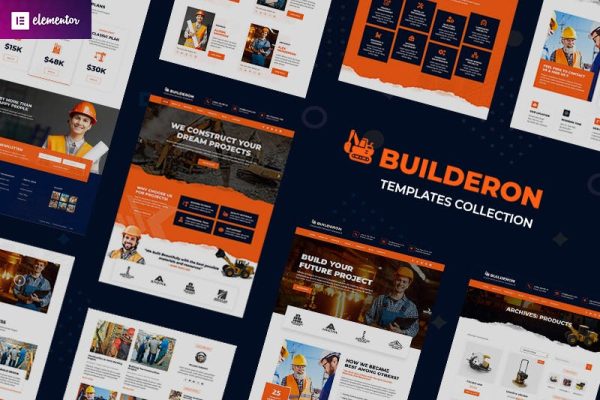 Download Builderon – Construction Elementor Template Kit This template kit includes ready-to-use beautifully crafted 70+ Page Templates & Blocks Elements