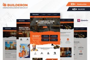 Download Builderon – Construction Elementor Template Kit This template kit includes ready-to-use beautifully crafted 70+ Page Templates & Blocks Elements