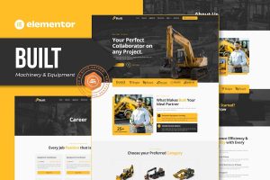 Download Built - Machinery & Equipment Rentals Elementor Pro Template Kit