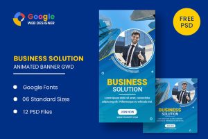 Download Business Solution Animated Banner GWD Business Solution Animated Banner GWD