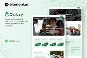 Download Cabsy - Transport Company & On Demand Taxi Elementor Template Kit