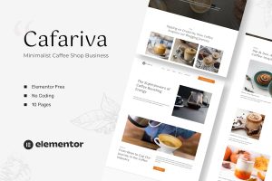 Download Cafariva - Minimalist Cafe &Coffee Elementor Template Kit