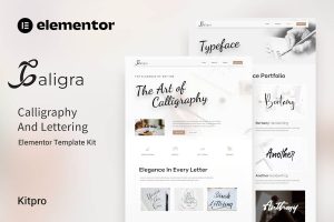 Download Caligra - Calligraphy & Lettering Elementor Template Kit