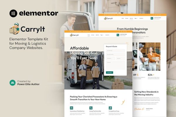 Download CarryIt – Moving & Logistics Company Elementor Template Kit