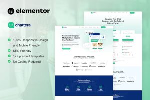 Download Chattera - Saas & Chat Service Company Elementor Kit