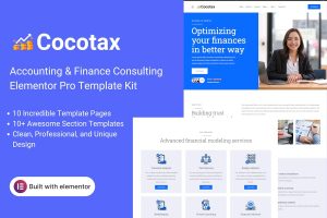 Download Cocotax - Accounting & Finance Consulting Elementor Template Kit