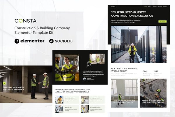 Download Consta - Construction & Building Company Elementor Template Kit