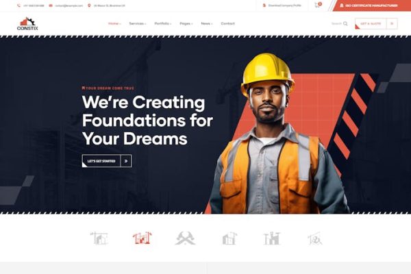 Download Constix - Construction Industrial WordPress Theme