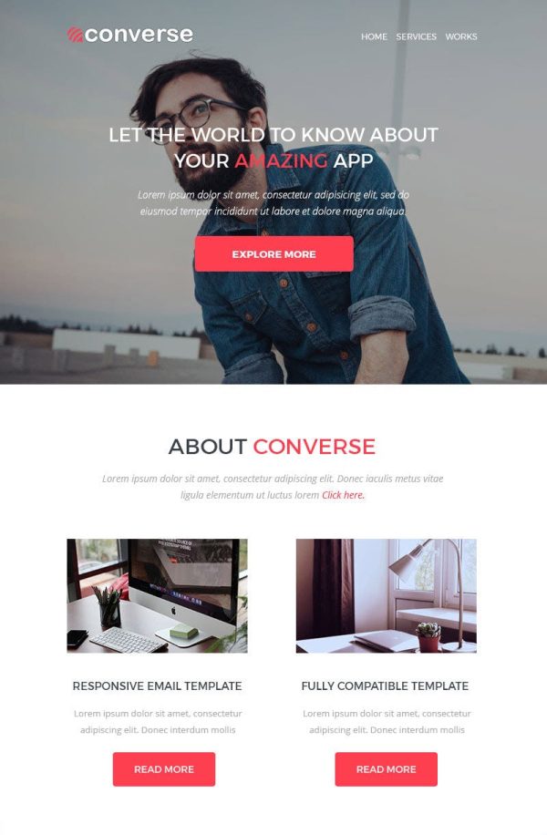 Download Converse - Responsive Email Template Responsive Email Template