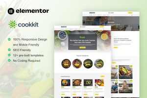 Download Cookkit - Food Recipe & Nutrition Service Elementor Pro Template Kit