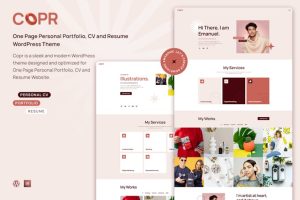 Download Copr - One Page WordPress Theme