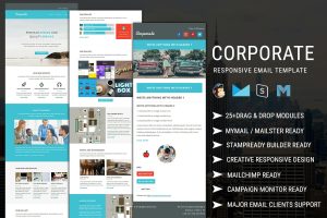 Download Corporate - Responsive Email Newsletter Templates Perfect corporate email newletter template for your corporate business with additional notifications