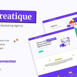 Download Creatique - Digital Marketing Agency Elementor Template Kit